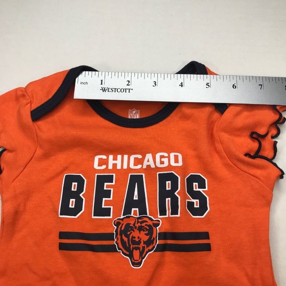 NFL Girl's Chicago Bears 12 Month One Piece Orange Black New Without Tag - Picture 7 of 11
